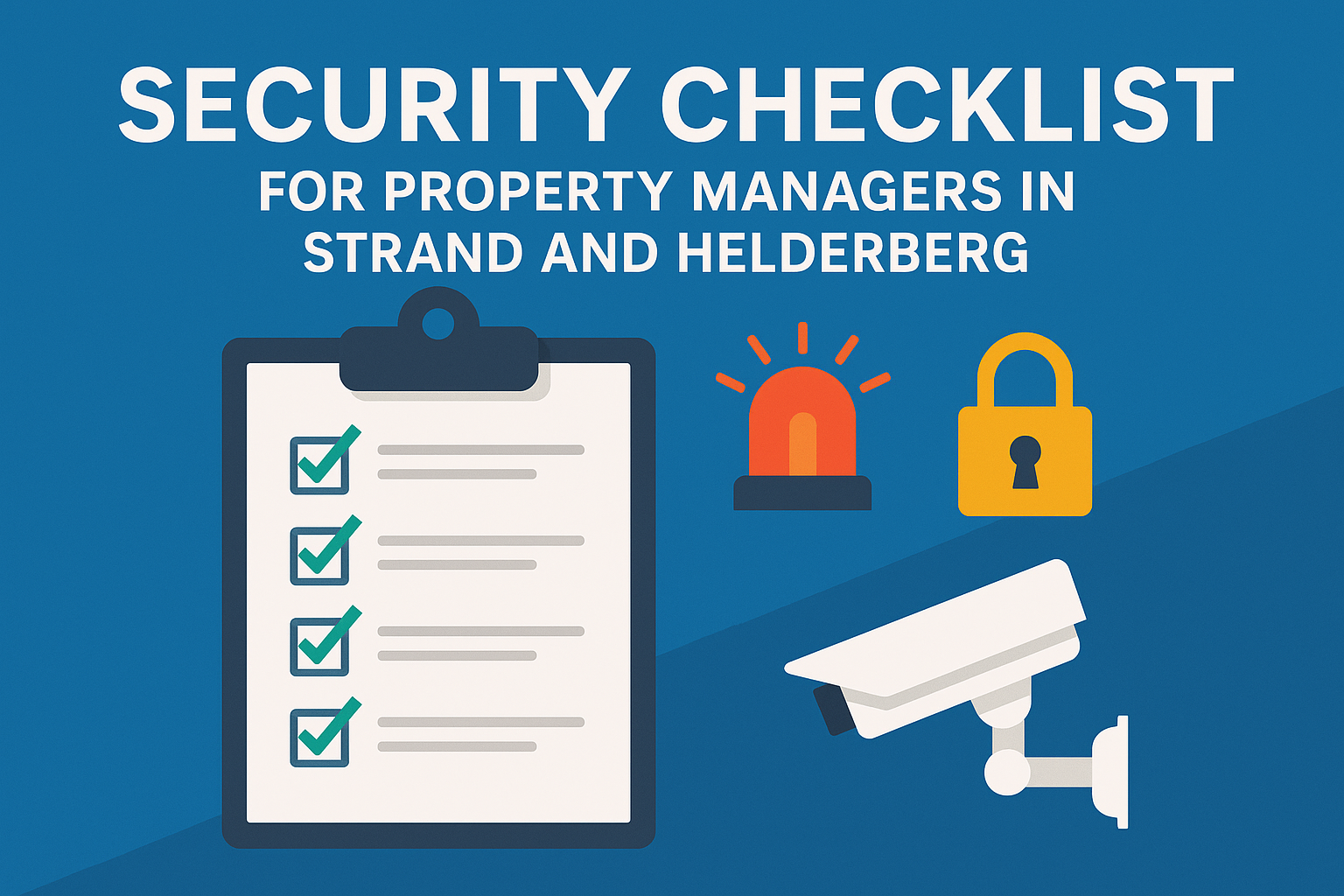 Security Checklist for Property Managers in Strand and Helderberg